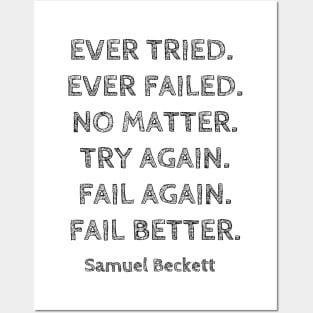 BECKETT QUOTE ABOUT FAILURE Posters and Art